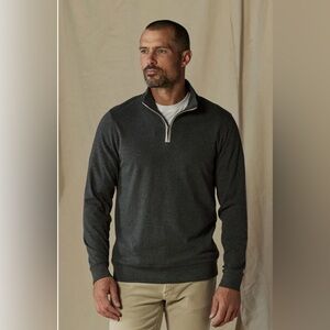 The Normal Brand Puremeso Weekend Quarter Zip Pullover Sweater Men’s M Charcoal